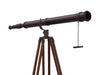 Hampton Nautical 62-Inch Floor Standing Bronzed Galileo Telescope