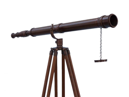 Hampton Nautical 62-Inch Floor Standing Bronzed Galileo Telescope
