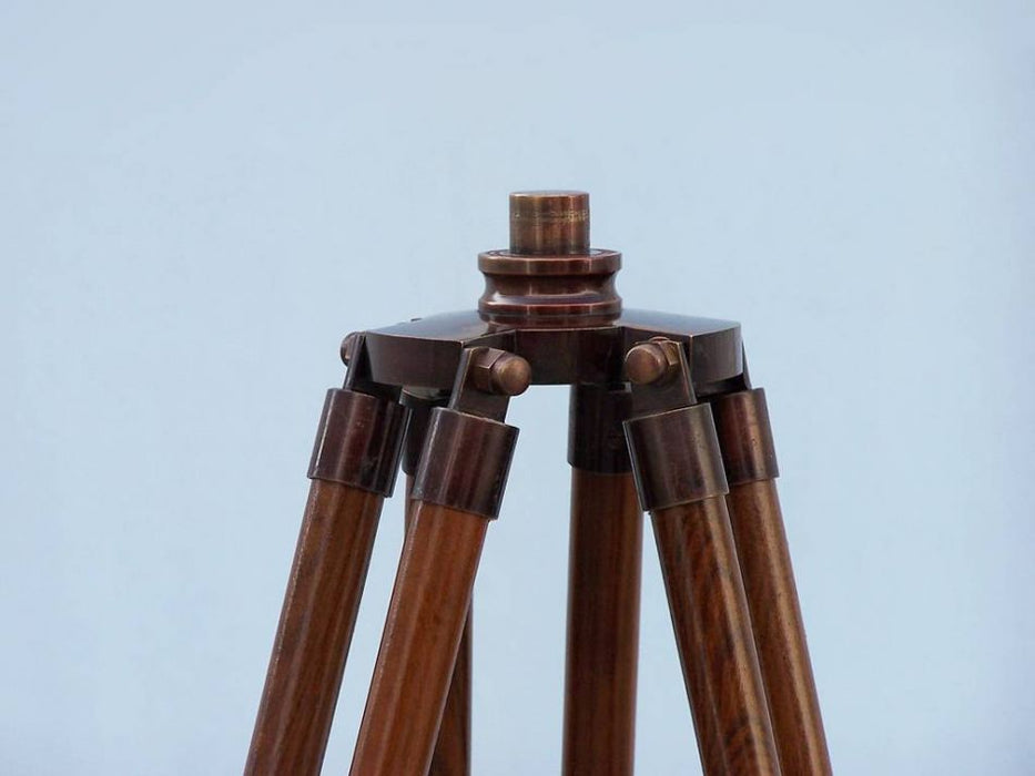Hampton Nautical 62-Inch Floor Standing Bronzed Galileo Telescope Tripod Base