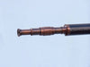 Hampton Nautical 62-Inch Floor Standing Bronzed with Leather Galileo Telescope Extended Eyepiece