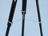 Hampton Nautical 62-Inch Floor Standing Brushed Nickel with Leather Galileo Telescope Tripod Legs and Chain