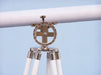 Hampton Nautical 64-Inch Collection Chrome with White Leather Griffith Astro Telescope Dial
