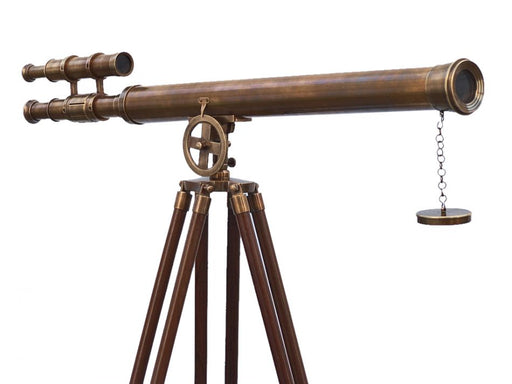 Hampton Nautical 64-Inch Floor Standing Antique Brass Griffith Astro Telescope