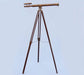 Hampton Nautical 64-Inch Floor Standing Antique Brass Griffith Astro Telescope Body Mounted on Tripod with Extended Legs and Chain