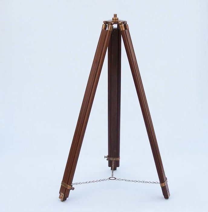 Hampton Nautical 64-Inch Floor Standing Antique Brass Griffith Astro Telescope Tripod Legs and Chain