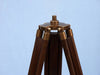 Hampton Nautical 64-Inch Floor Standing Antique Brass with Leather Griffith Astro Telescope Tripod Base