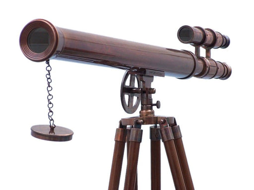Hampton Nautical 64-Inch Floor Standing Antique Copper Griffith Astro Telescope