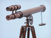 Hampton Nautical 64-Inch Floor Standing Antique Copper Griffith Astro Telescope Rear Body Profile