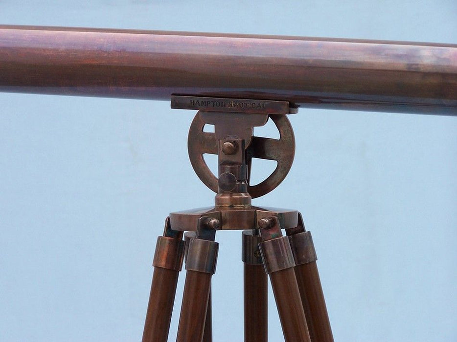 Hampton Nautical 64-Inch Floor Standing Antique Copper Griffith Astro Telescope Tripod Body with Name