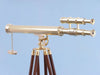 Hampton Nautical 64-Inch Floor Standing Brass Griffith Astro Telescope Rear Body Eyepiece and Viewfinder