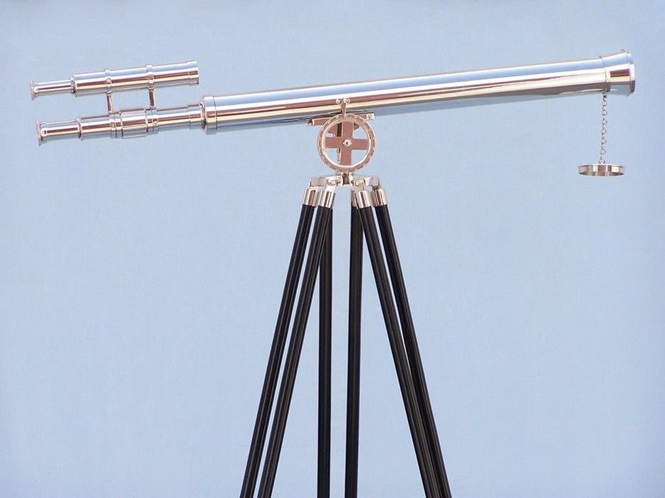 Hampton Nautical 64-Inch Floor Standing Chrome Griffith Astro Telescope Body Side Profile Right