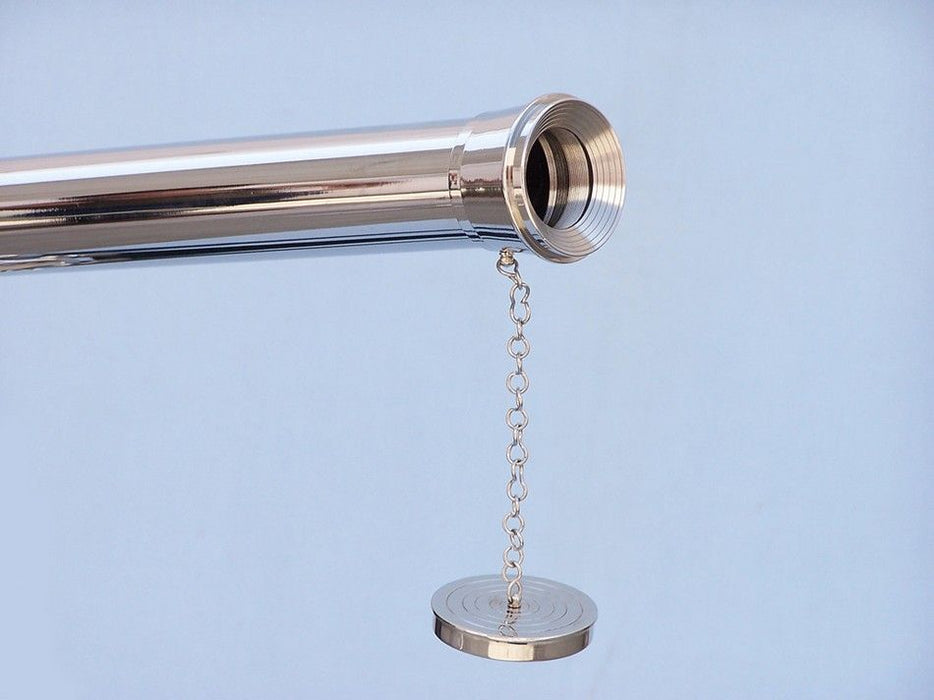 Hampton Nautical 64-Inch Floor Standing Chrome Griffith Astro Telescope Objective Lens and Cap