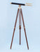 Hampton Nautical 64-Inch Floor Standing Solid Brass - Leather Griffith Astro Telescope Body Mounted on Tripod with Extended Legs