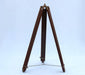 Hampton Nautical 65-Inch Floor Standing Antique Brass Leather Anchormaster Telescope Tripod Legs and Chain