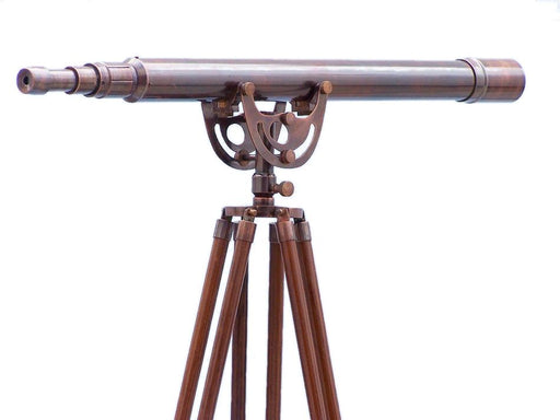 Hampton Nautical 65-Inch Floor Standing Antique Copper Anchormaster Telescope