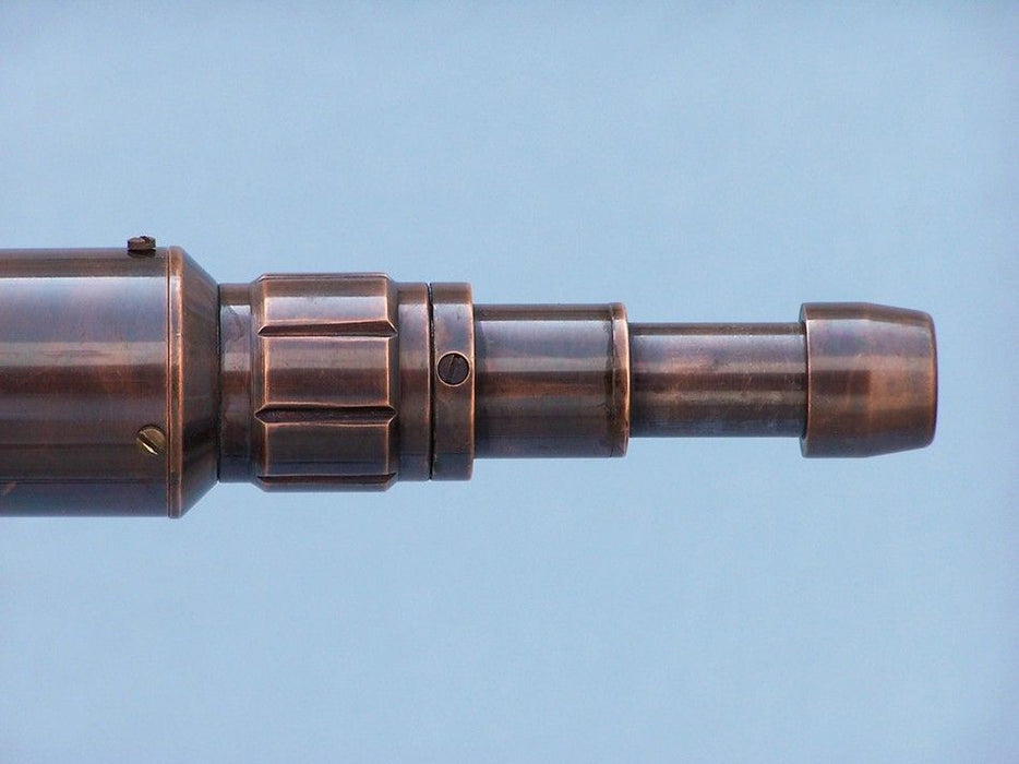 Hampton Nautical 65-Inch Floor Standing Antique Copper Anchormaster Telescope Extended Eyepiece
