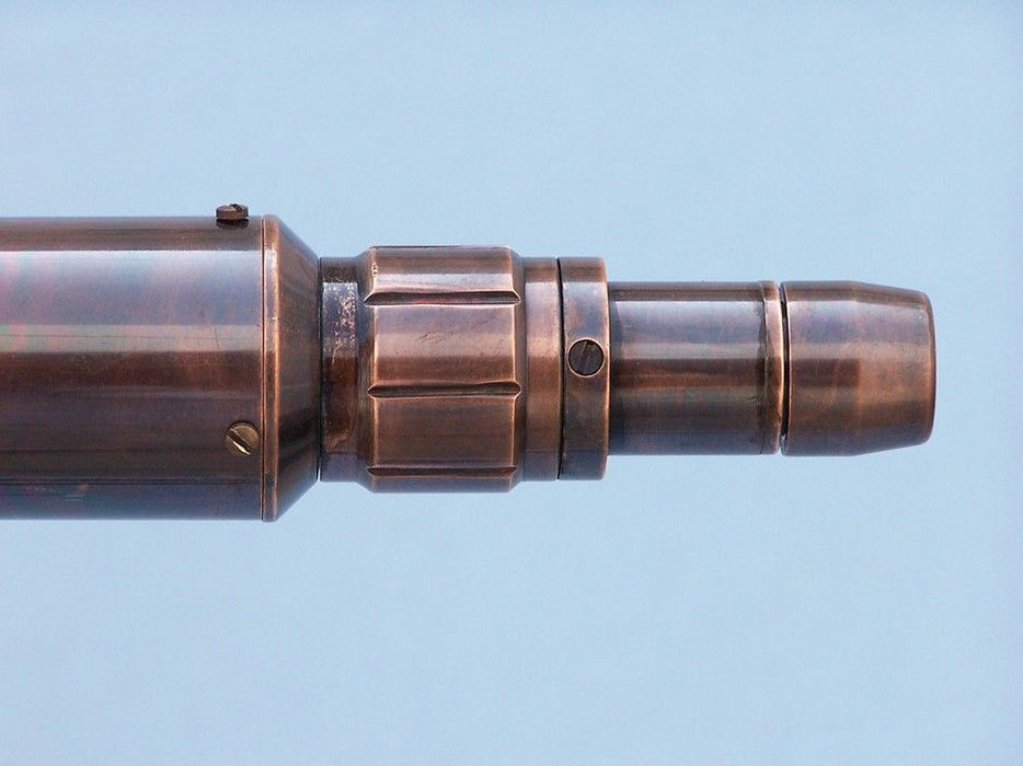 Hampton Nautical 65-Inch Floor Standing Antique Copper Anchormaster Telescope Eyepiece