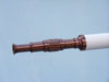 Hampton Nautical 65-Inch Floor Standing Antique Copper With White Leather Galileo Telescope Rear Body Eyepiece