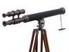 Hampton Nautical 65-Inch Floor Standing Antique Copper with Leather Griffith Astro Telescope