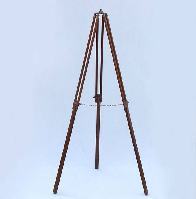 Hampton Nautical 65-Inch Floor Standing Antique Copper with Leather Griffith Astro Telescope Tripod Legs