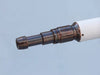 Hampton Nautical 65-Inch Floor Standing Antique Copper with White Leather Anchormaster Telescope Eyepiece