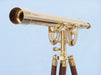 Hampton Nautical 65-Inch Floor Standing Brass Anchormaster Telescope Body Objective Lens