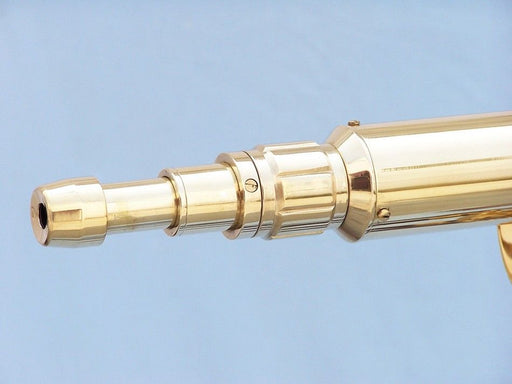 Hampton Nautical 65-Inch Floor Standing Brass Anchormaster Telescope Extended Eyepiece