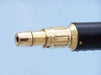 Hampton Nautical 65-Inch Floor Standing Brass and Leather Anchormaster Telescope Body Eyepiece