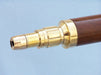 Hampton Nautical 65-Inch Floor Standing Brass and Wood Anchormaster Telescope Body Eyepiece