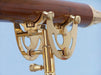 Hampton Nautical 65-Inch Floor Standing Brass and Wood Anchormaster Telescope Tripod Body Base with Knob