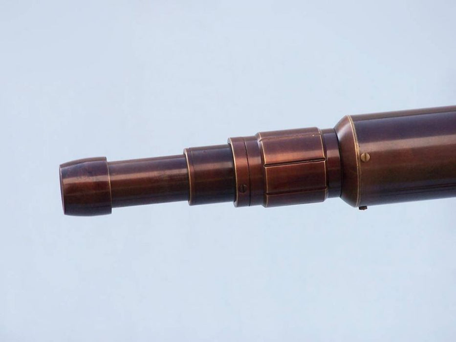 Hampton Nautical 65-Inch Floor Standing Bronzed Anchormaster Telescope Extended Eyepiece