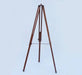 Hampton Nautical 65-Inch Floor Standing Bronzed with Leather Griffith Astro Telescope Tripod with Extended Legs and Chain