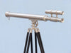 Hampton Nautical 65-Inch Floor Standing Brushed Nickel Griffith Astro Telescope Body Eyepiece and Viewfinder