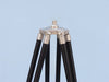 Hampton Nautical 65-Inch Floor Standing Brushed Nickel with Leather Griffith Astro Telescope Tripod Base
