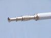 Hampton Nautical 65-Inch Floor Standing Chrome & White Leather Galileo Telescope Extended Eyepiece
