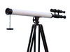 Hampton Nautical 65-Inch Floor Standing Oil-Rubbed Bronze White Leather With Black Stand Griffith Astro Telescope