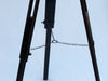Hampton Nautical 65-Inch Floor Standing Oil-Rubbed Bronze White Leather With Black Stand Griffith Astro Telescope Tripod Leg Chain