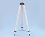 Hampton Nautical 65-Inch Floor Standing Oil-Rubbed Bronze and White Leather Anchormaster Telescope Tripod Legs with Chain