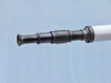 Hampton Nautical 65-Inch Floor Standing Oil Rubbed Bronze and White Leather Galileo Telescope Rear Body Eyepiece