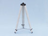 Hampton Nautical 65-Inch Floor Standing Oil Rubbed Bronze and White Leather Galileo Telescope Tripod Legs
