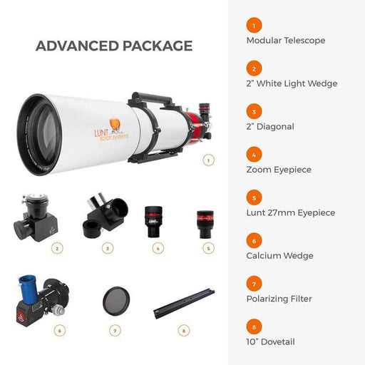 Lunt 130mm Solar Telescope Advanced Package Inclusions
