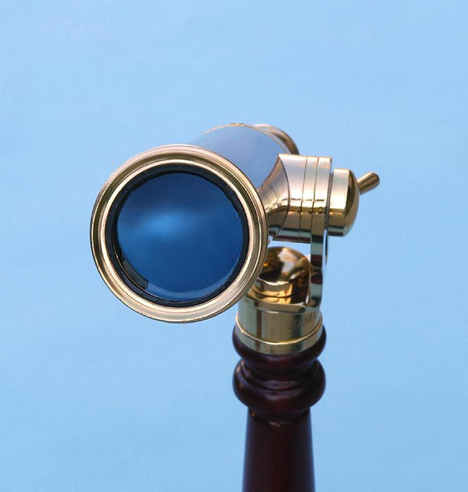 Stanley London 42mm Engravable Polished Brass Table-top Telescope