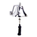 Weems & Plath 6-Inch Chrome Bell with Navy Monkey's Fist Lanyard