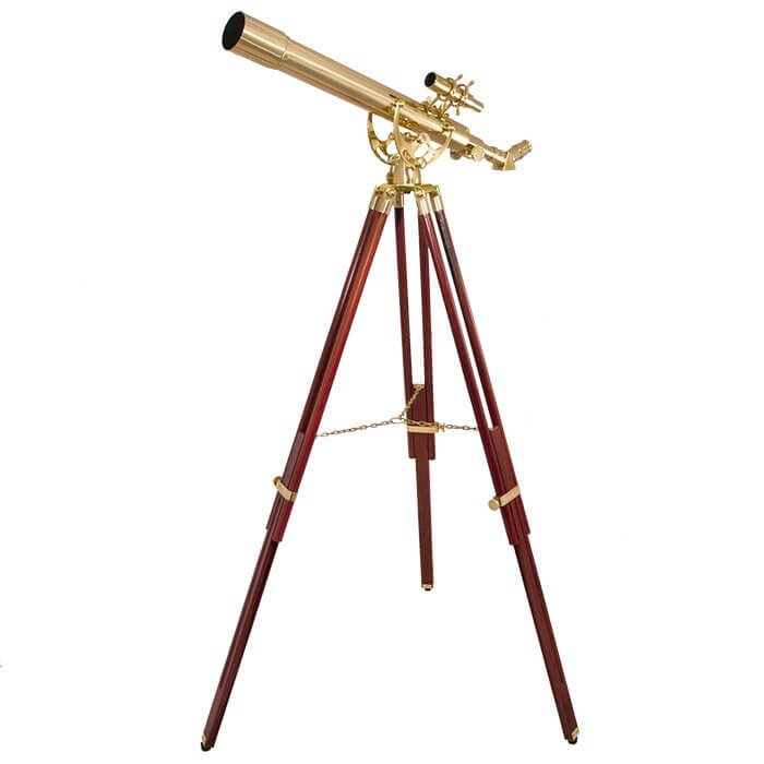 [Refurbished] Barska 60mm 28 Power Anchormaster Classic Brass Telescope w/ Mahogany Tripod