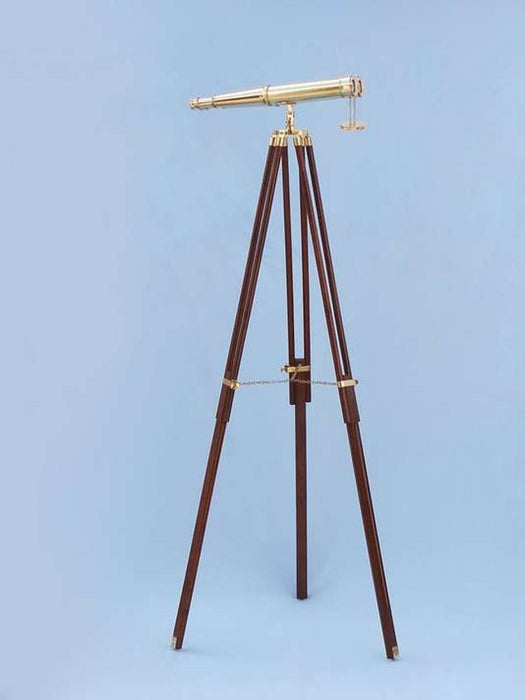 Hampton Nautical 62-inch Floor Standing Admiral's Solid Brass Binoculars