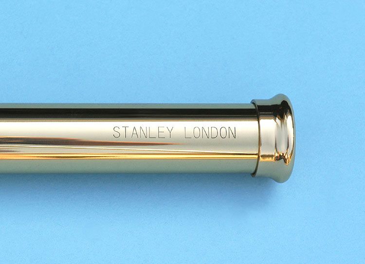 Stanley London 54mm Engravable Premium Brass Spyglass Telescope w/ Mahogany Case