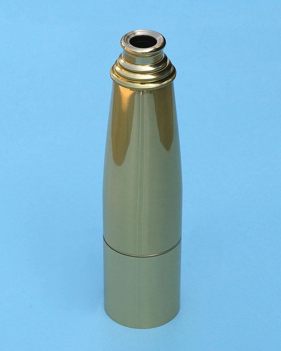 Stanley London 54mm Engravable Premium Brass Spyglass Telescope w/ Mahogany Case