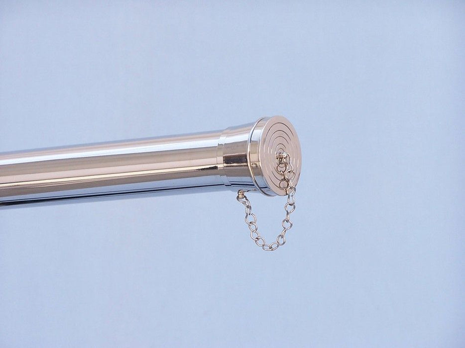 Hampton Nautical 60-inch Floor Standing Chrome Harbor Master Telescope