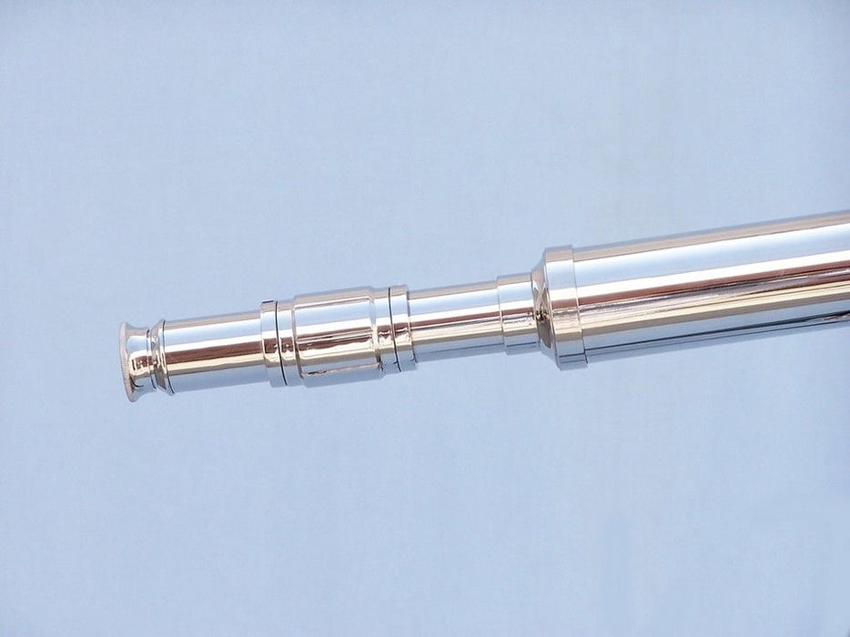 Hampton Nautical 60-inch Floor Standing Chrome Harbor Master Telescope