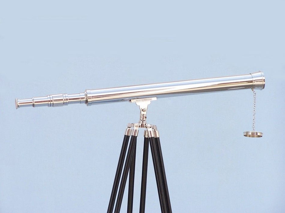 Hampton Nautical 60-inch Floor Standing Chrome Harbor Master Telescope